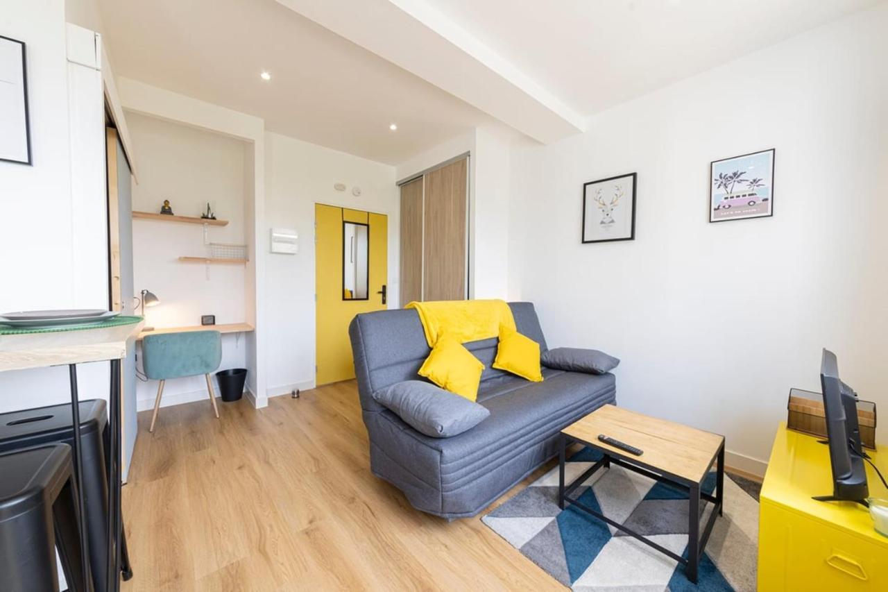 Апартаменти Le Yellow, Studio Renove, Tout Confort, Jardin Сен-Жак-де-ла-Ланд Екстер'єр фото