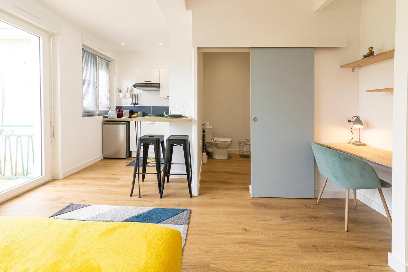 Апартаменти Le Yellow, Studio Renove, Tout Confort, Jardin Сен-Жак-де-ла-Ланд Екстер'єр фото